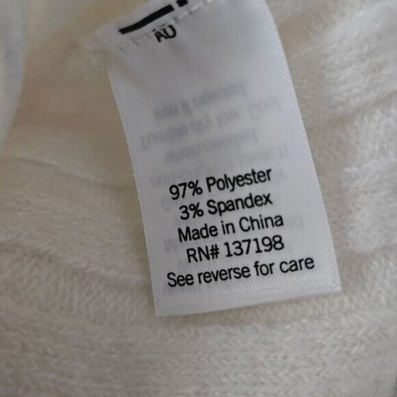 Lauren Lane X Sonoma Womens Ribbed Tank Top L White - Picture 3 of 4